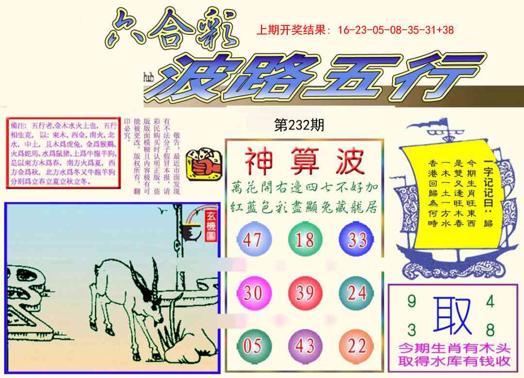 232期波路五行[图]