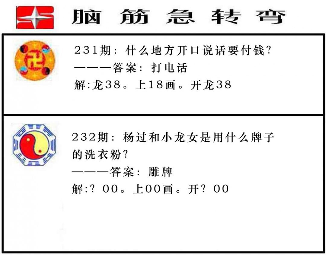 232期脑筋急转弯[图]