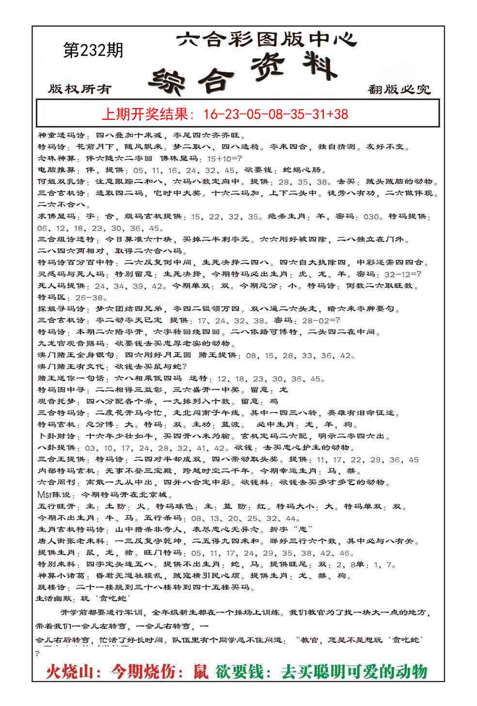 232期内部综合资料[图]