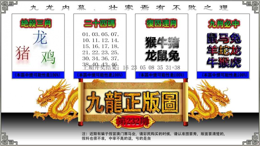 232期九龙正版图[图]