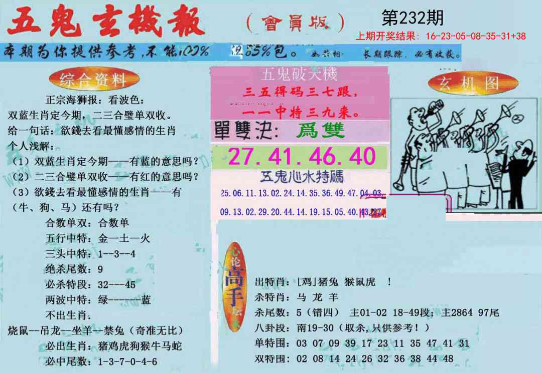 232期新五鬼玄机[图]