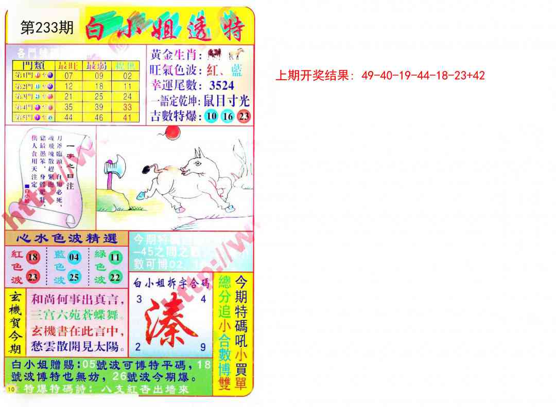 233期白小姐透特[图]