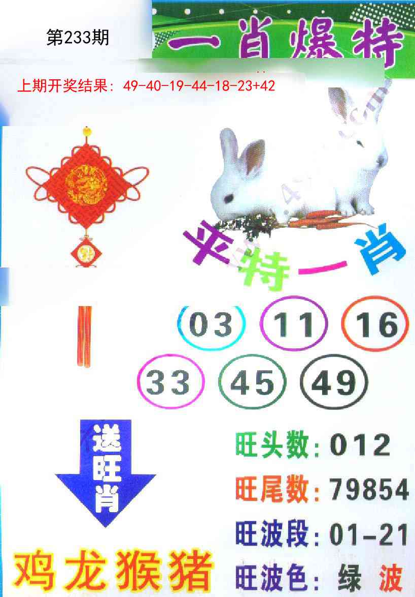 233期一肖爆特[图]