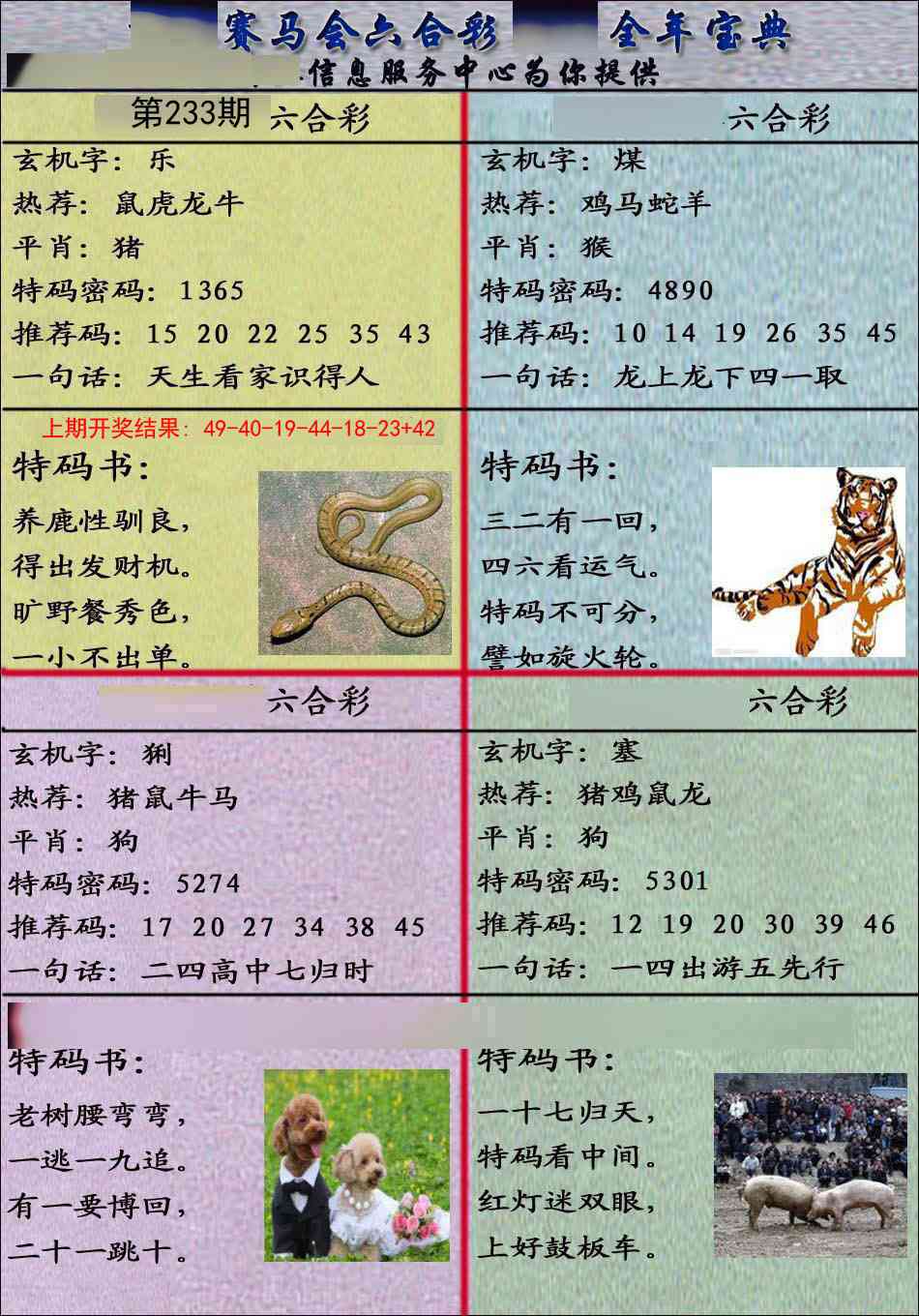 233期宝典报[图]