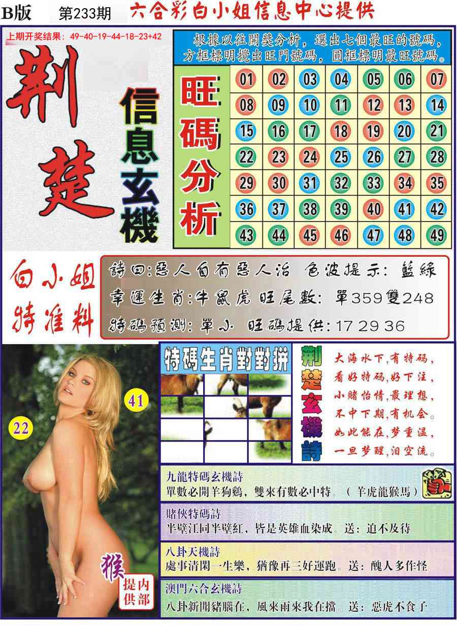 233期荆楚信息玄机B[图]