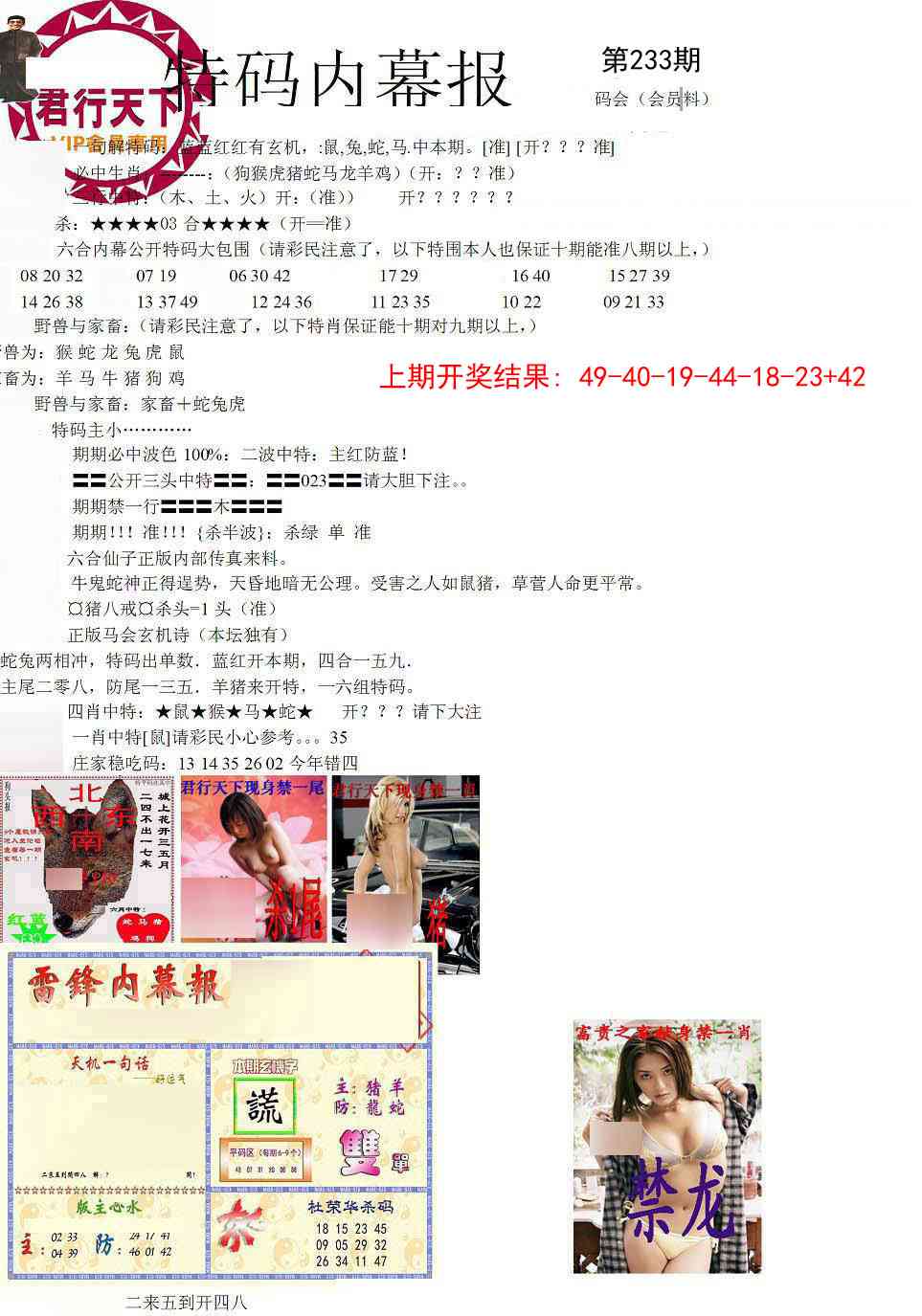 233期特码内幕报[图]