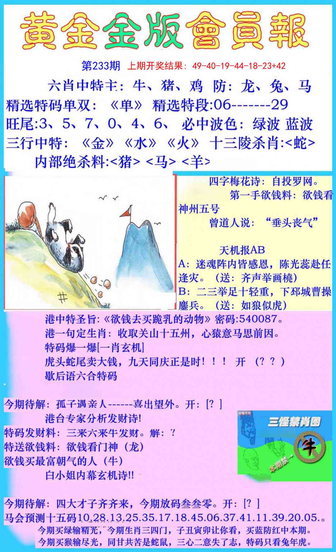 233期黄金金版会员报[图]