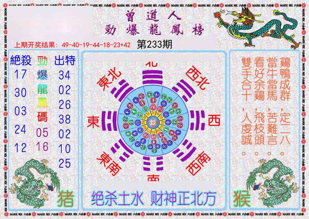 233期曾道人劲爆龙凤榜[图]