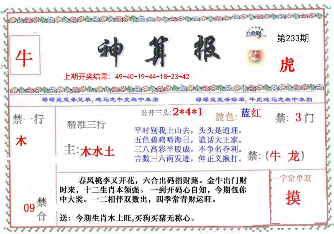 233期神算报[图]