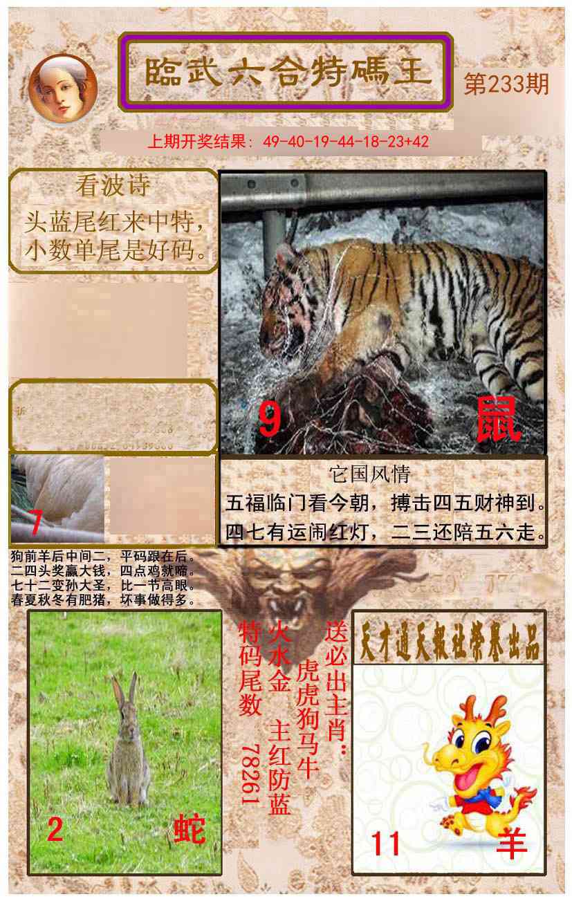 233期临武六合特码王[图]