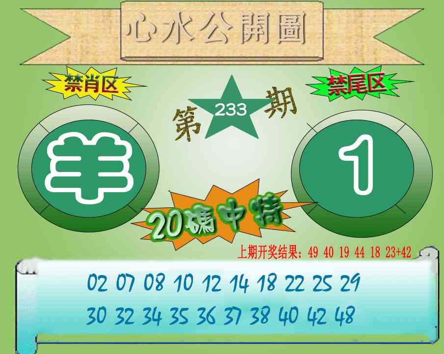 233期心水公开图[图]
