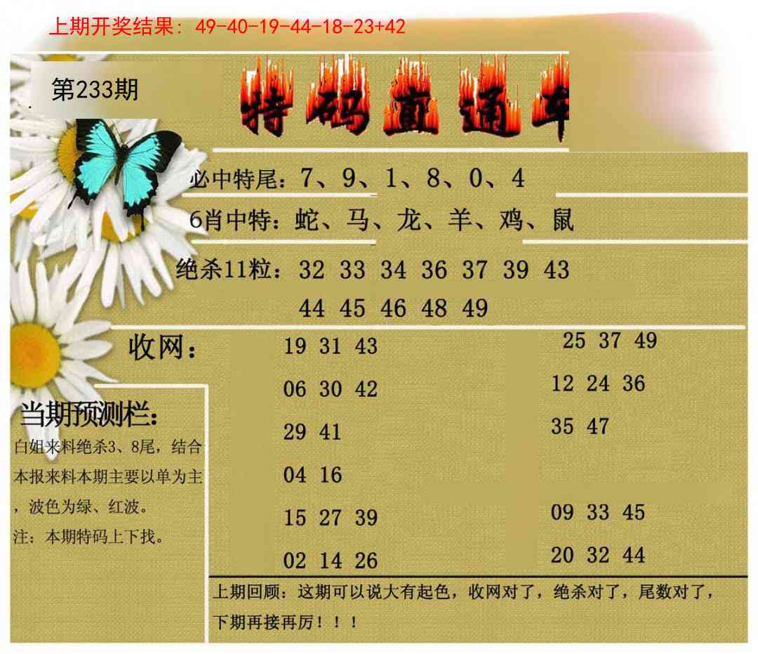 233期特码直通车[图]