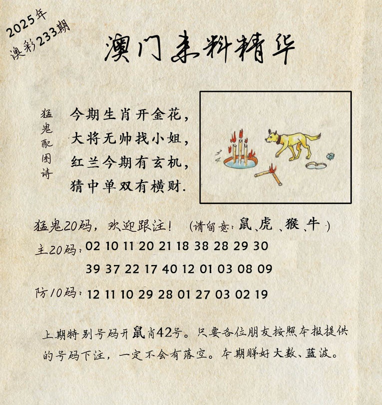 233期澳门来料精华[图]