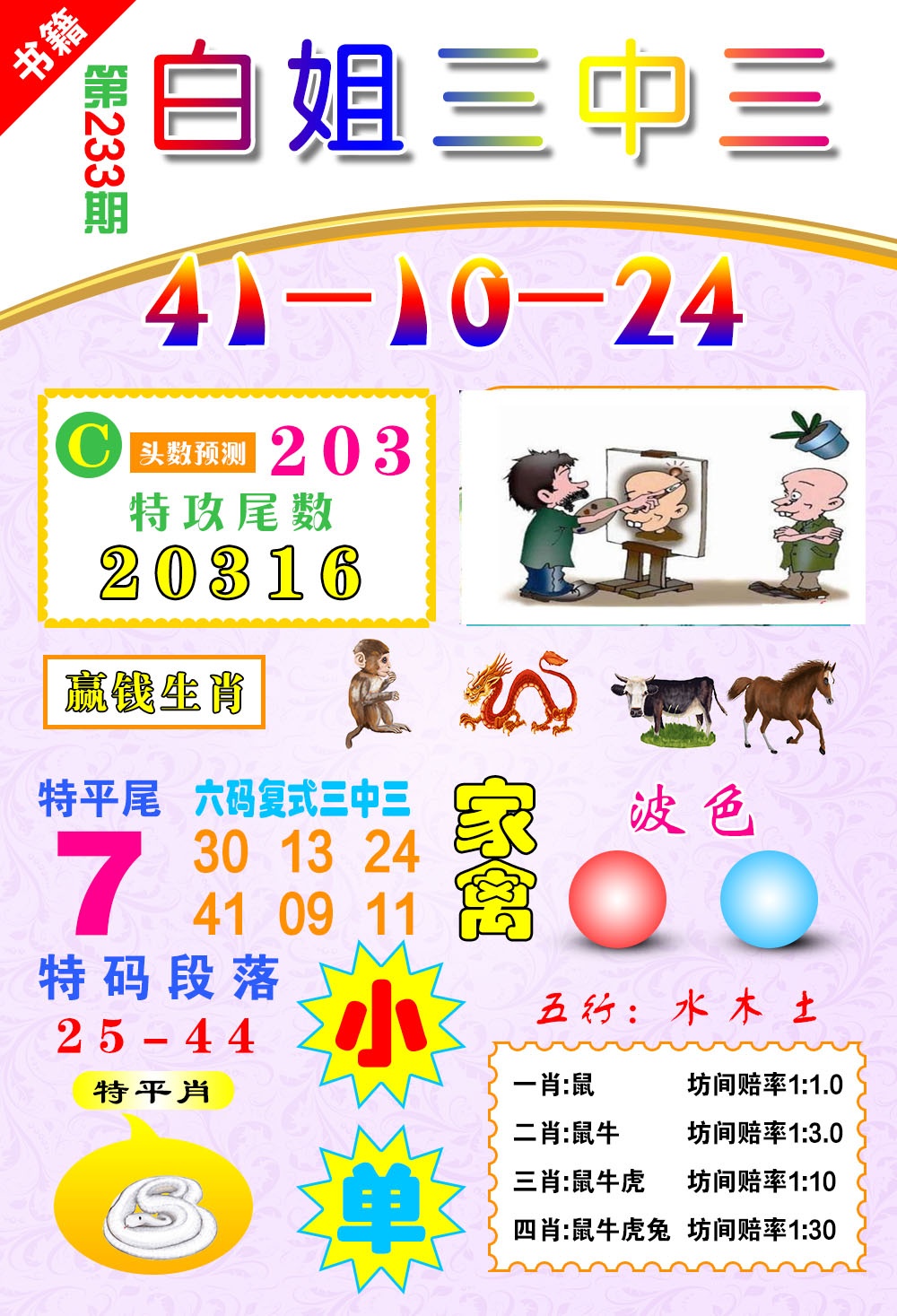 233期澳门白姐锦囊[图]