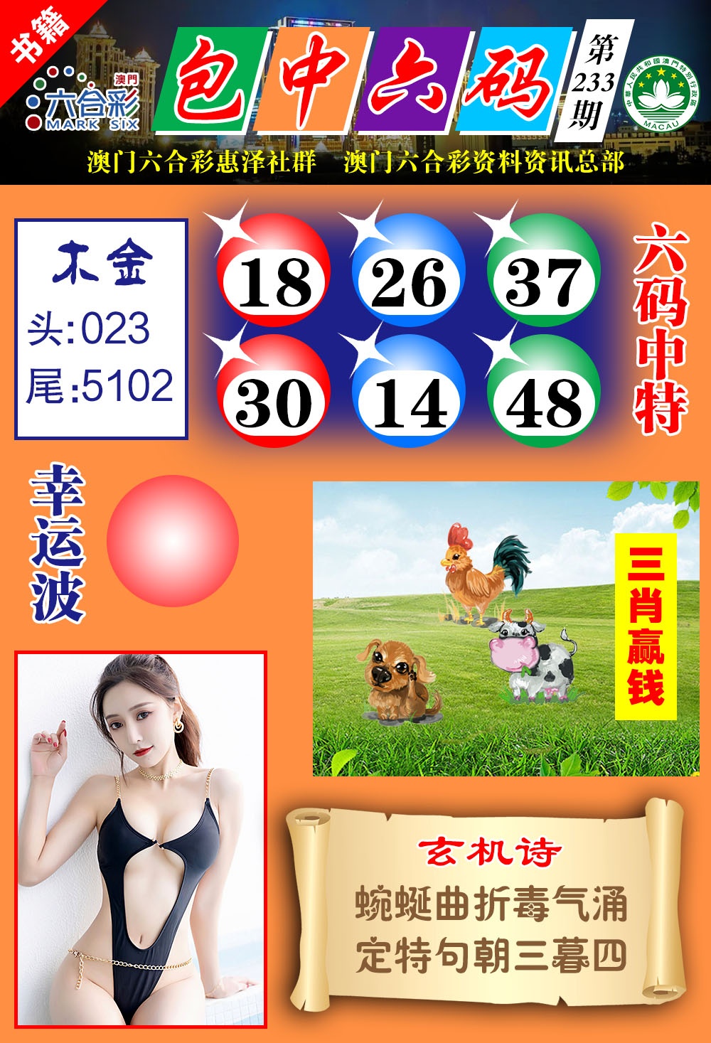 233期澳门包中六码[图]
