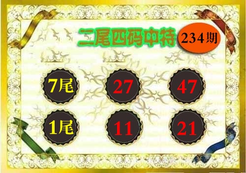 234期二尾四码[图]