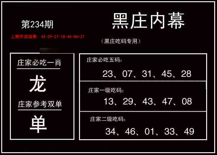 234期黑庄内幕[图]