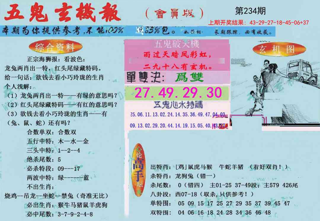 234期新五鬼玄机[图]