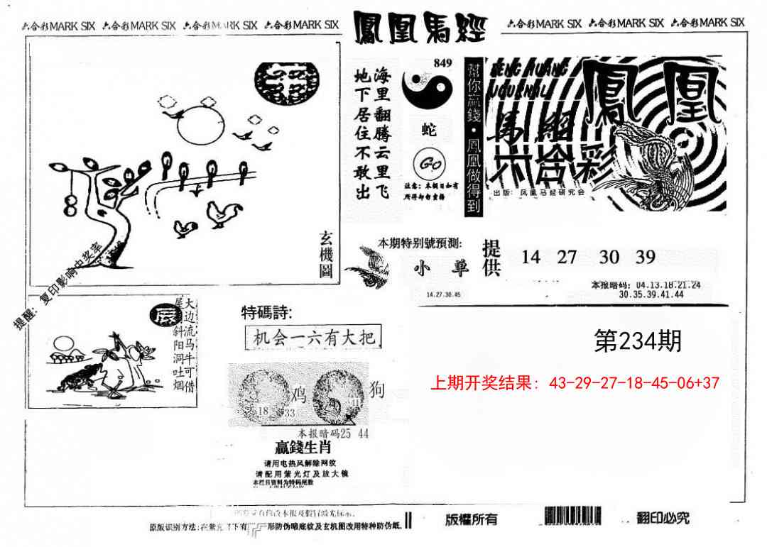 234期另版凤凰马经[图]