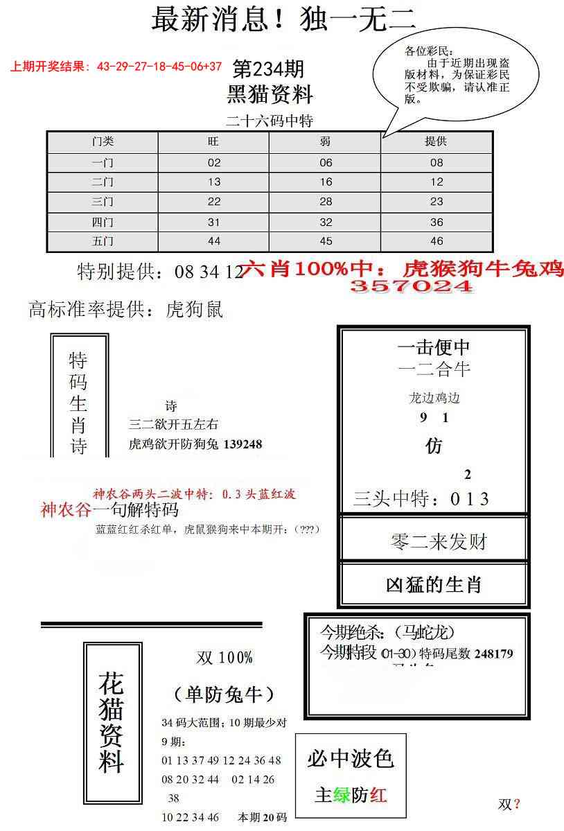 234期独一无二(正)[图]