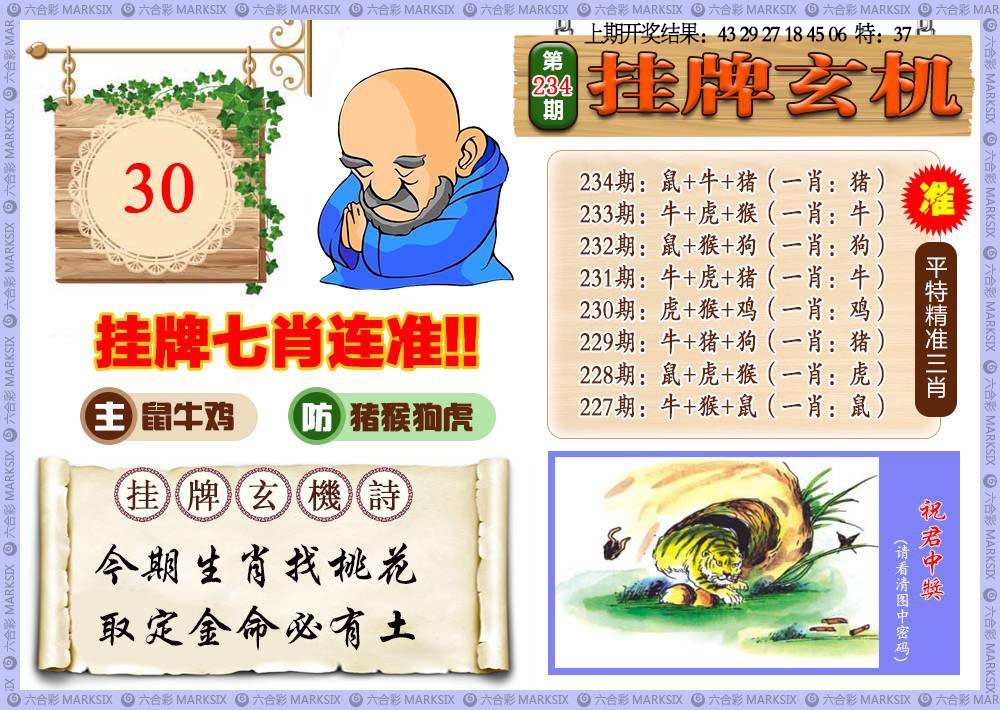 234期挂牌玄机[图]