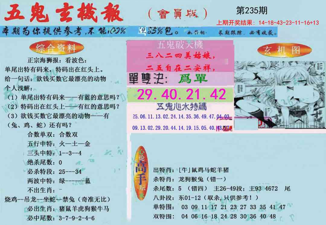235期新五鬼玄机[图]