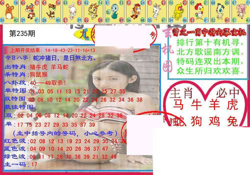 235期特码生肖图[图]