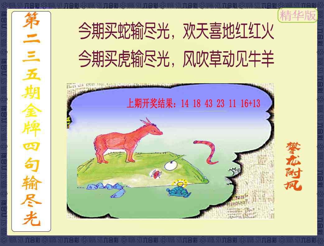 235期金牌四句输尽光[图]