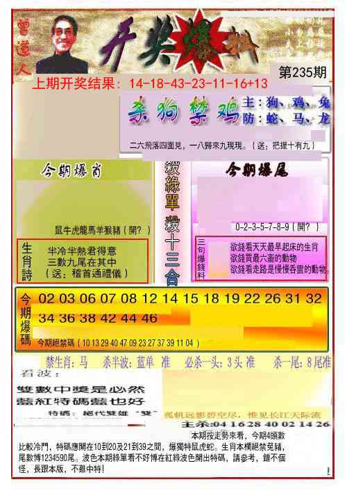 235期开奖爆料(新图推荐)[图]