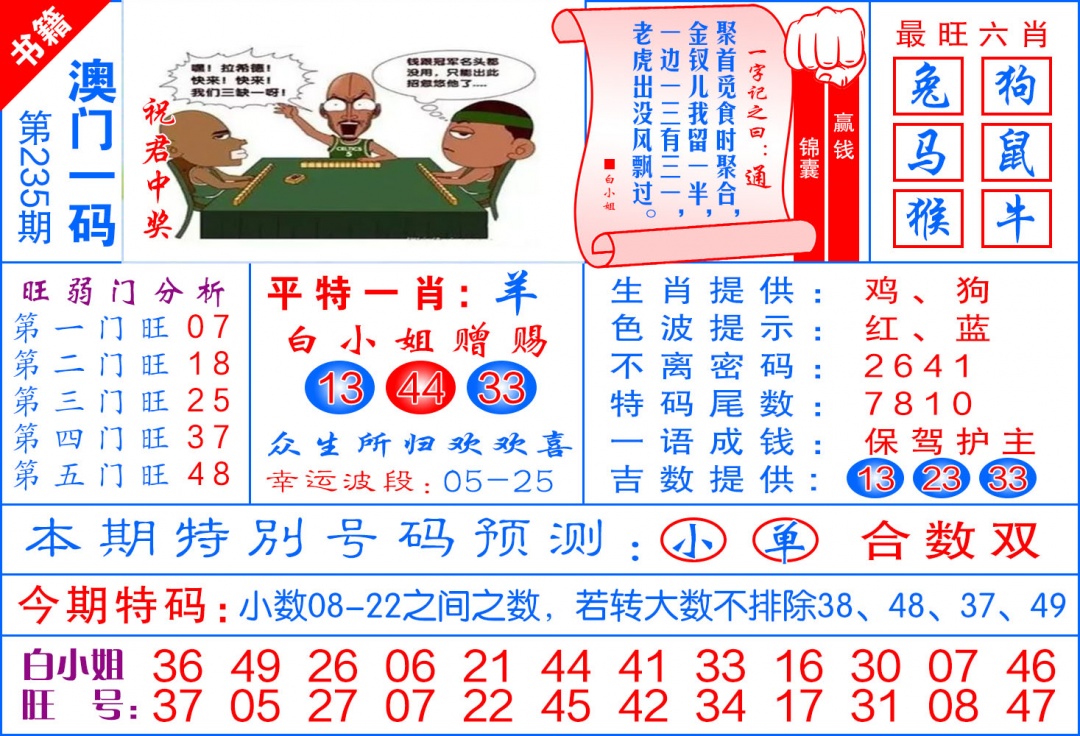 235期澳门飞龙宝典[图]