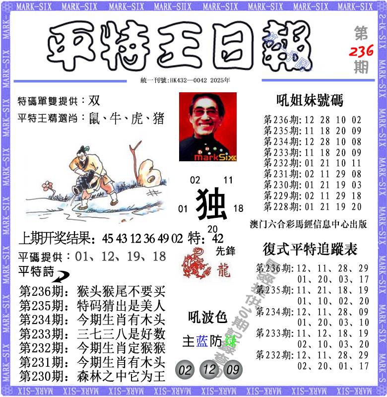 236期平特王日报[图]