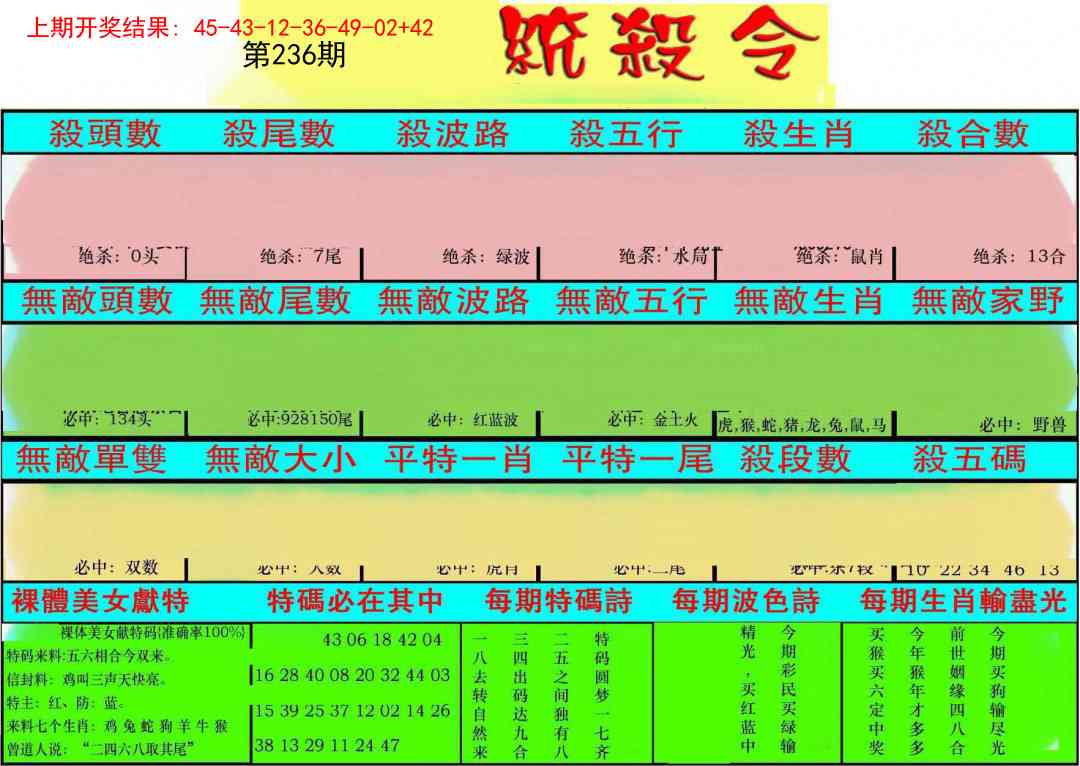 236期统杀令[图]