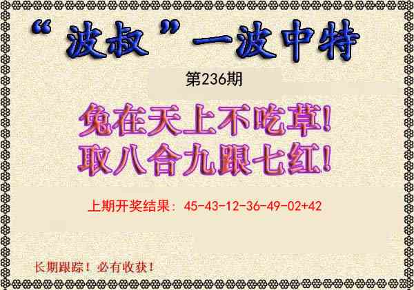 236期波叔一波中特[图]