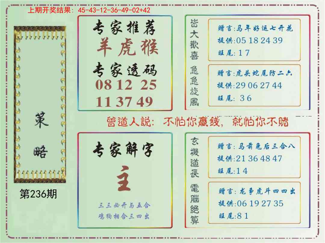 236期策略[图]