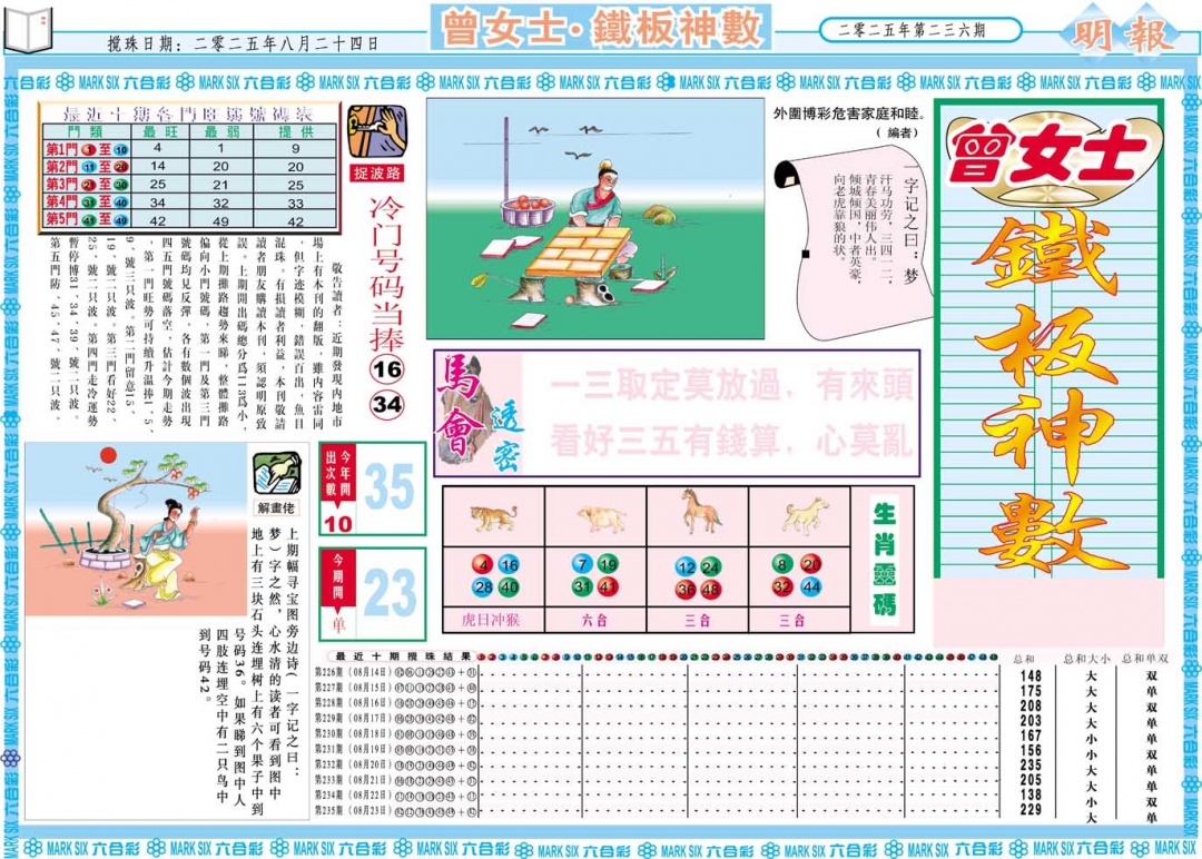 236期曾女士铁板神数A[图]