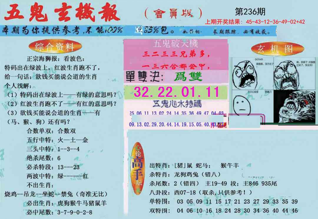 236期新五鬼玄机[图]
