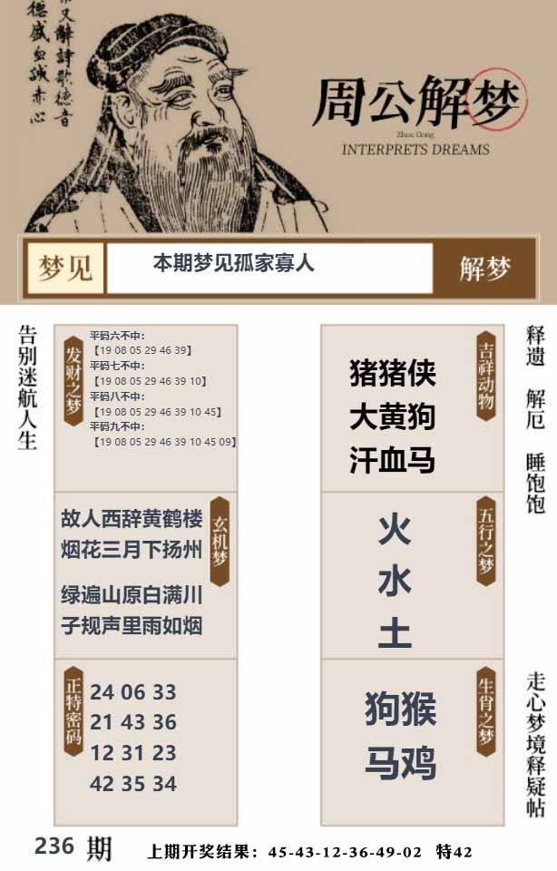 236期周公解梦贴[图]