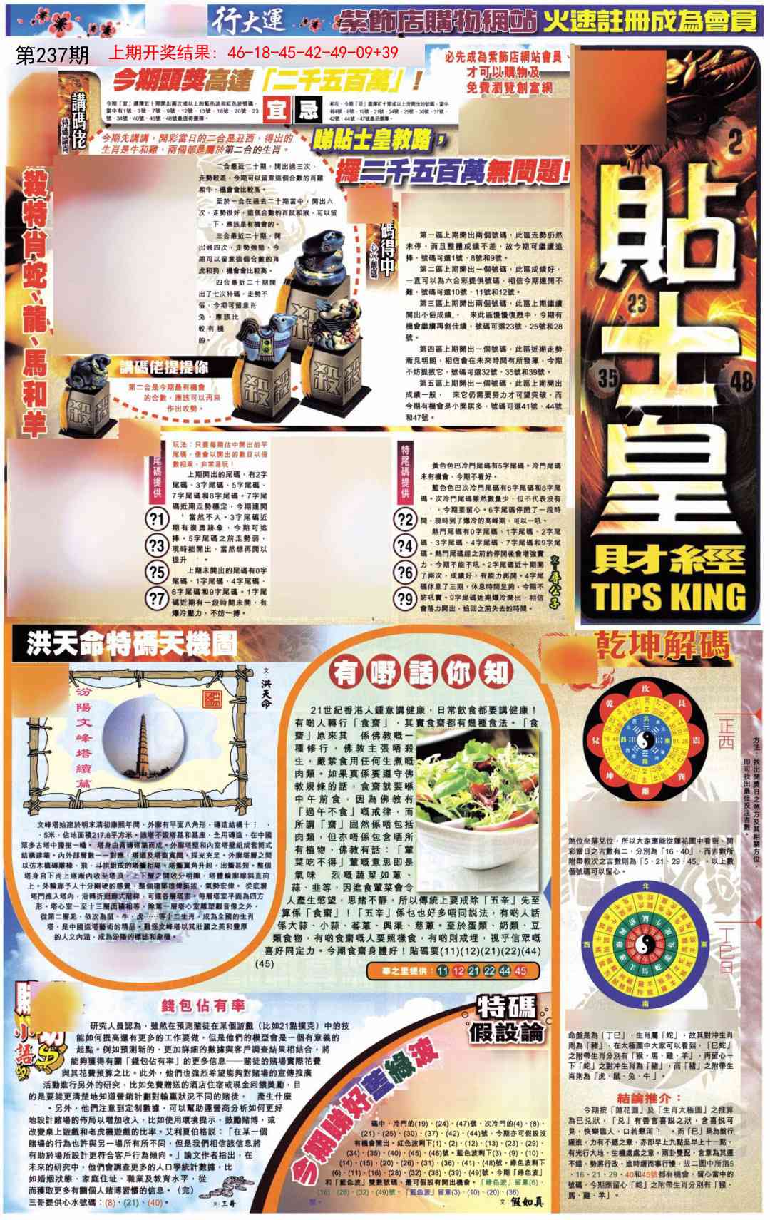 237期贴士皇A加大版[图]