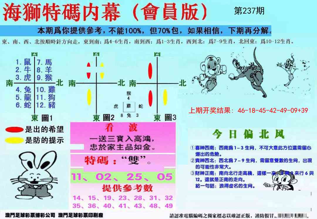 237期另版海狮特码内幕报[图]