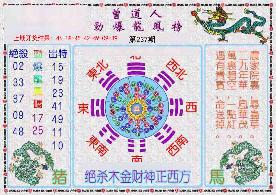 237期曾道人劲爆龙凤榜[图]