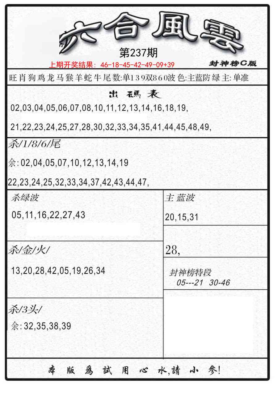 237期六合风云B[图]