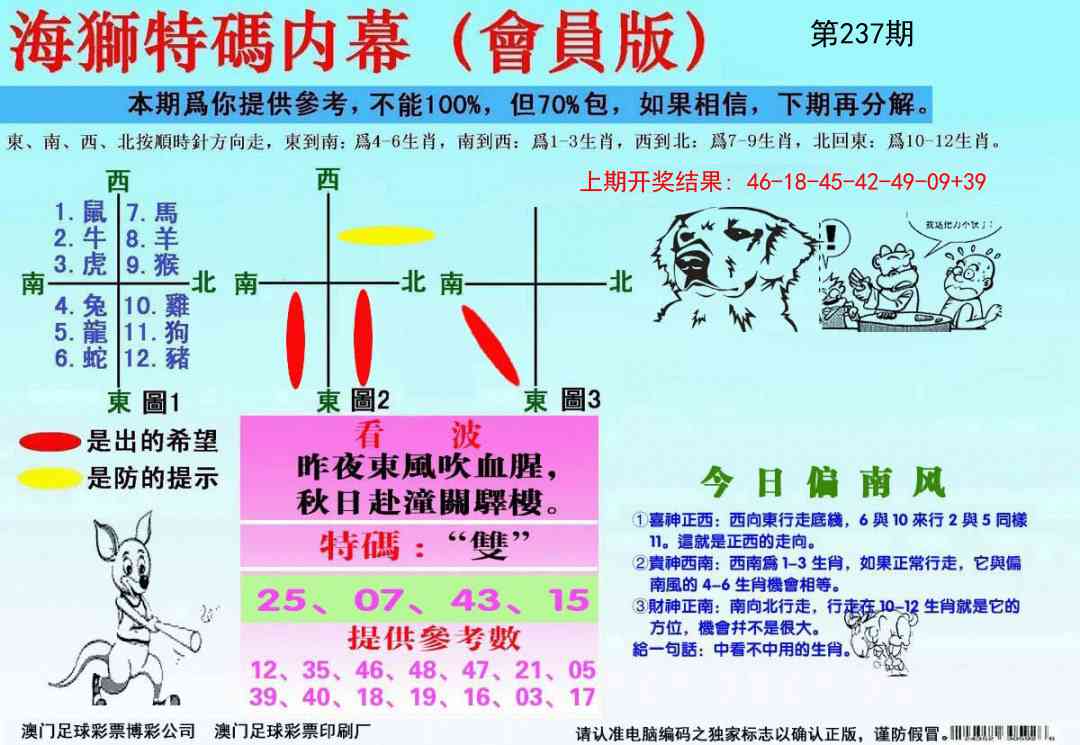 237期海狮特码会员报[图]