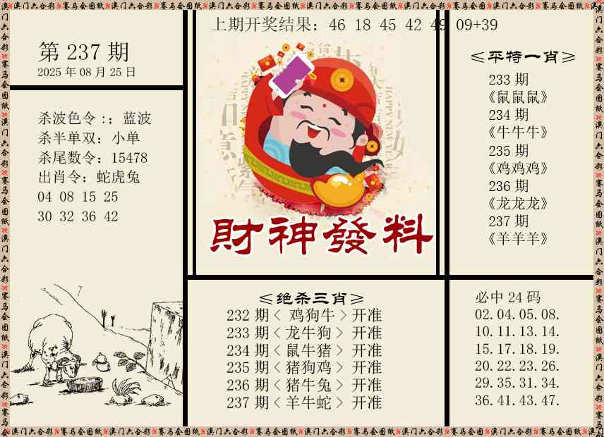 237期财神发料[图]