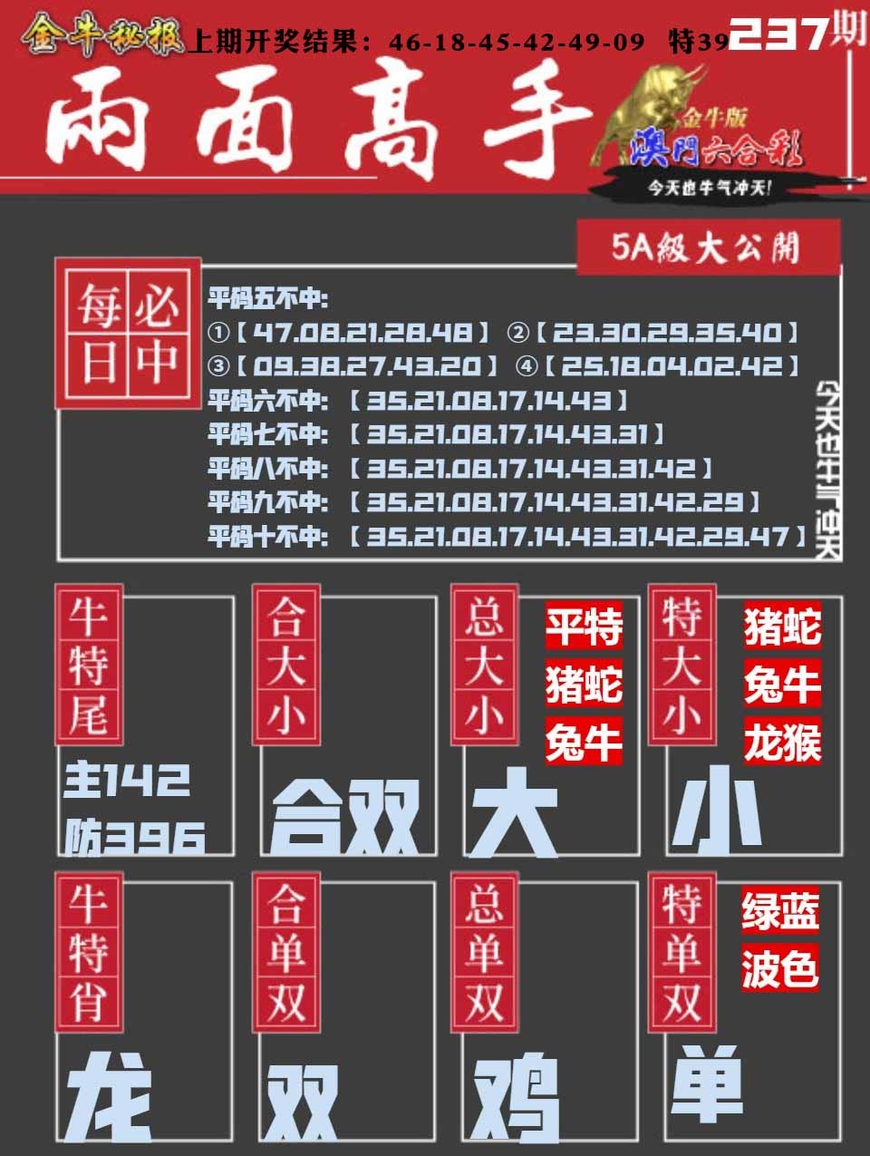 237期金牛两面高手[图]