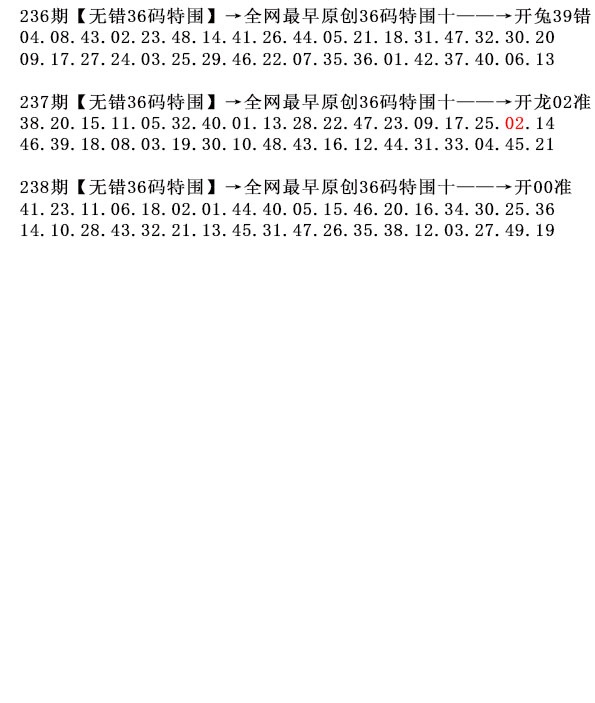238期36码特围[图]
