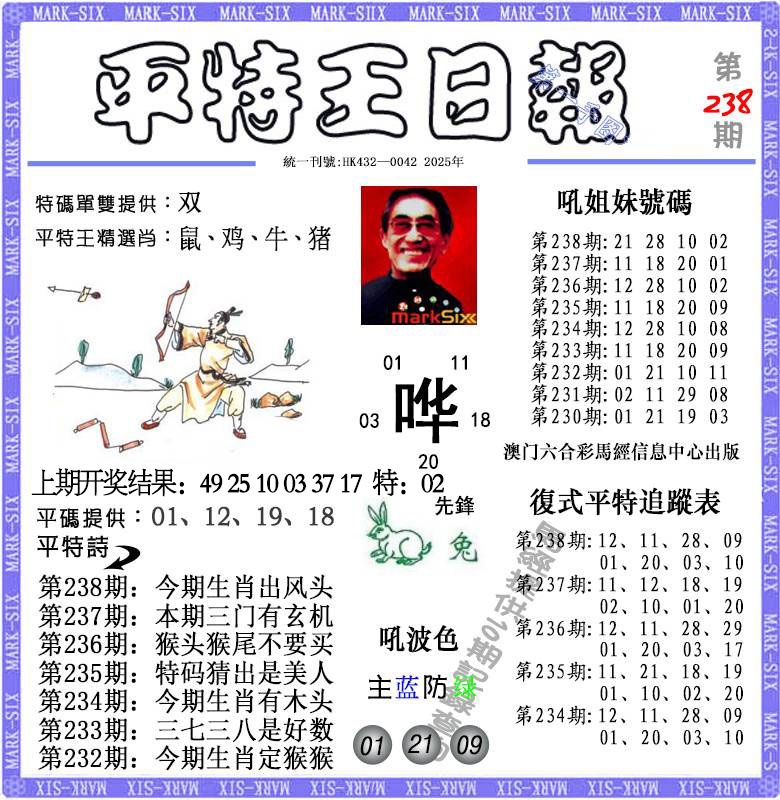 238期平特王日报[图]