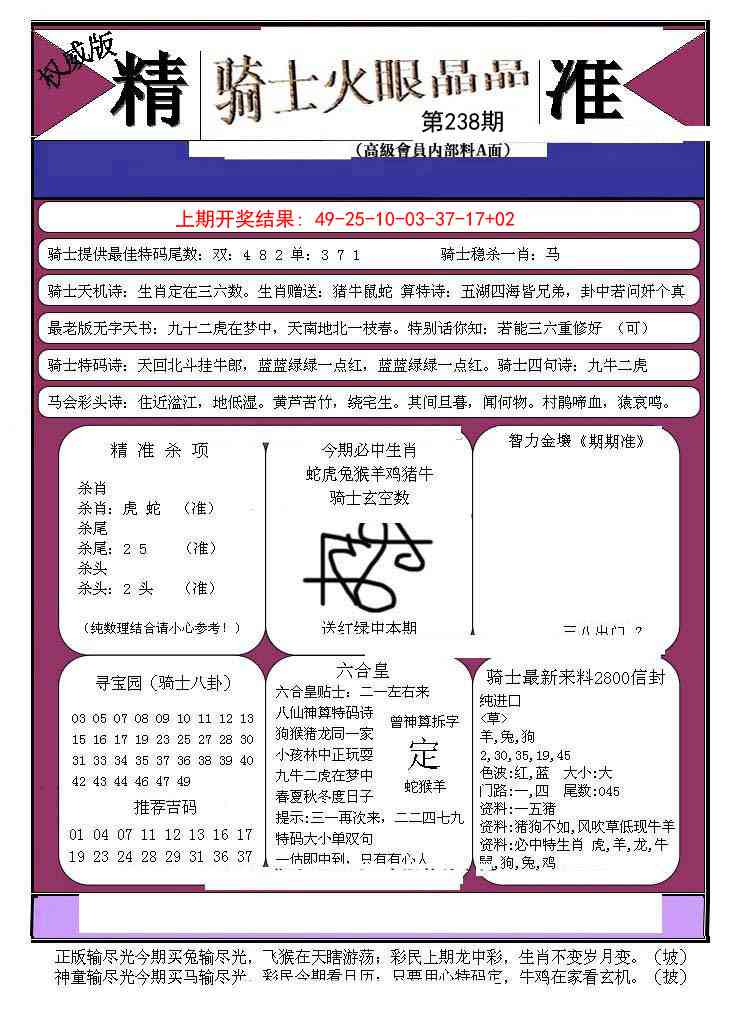 238期骑士火眼晶晶B[图]