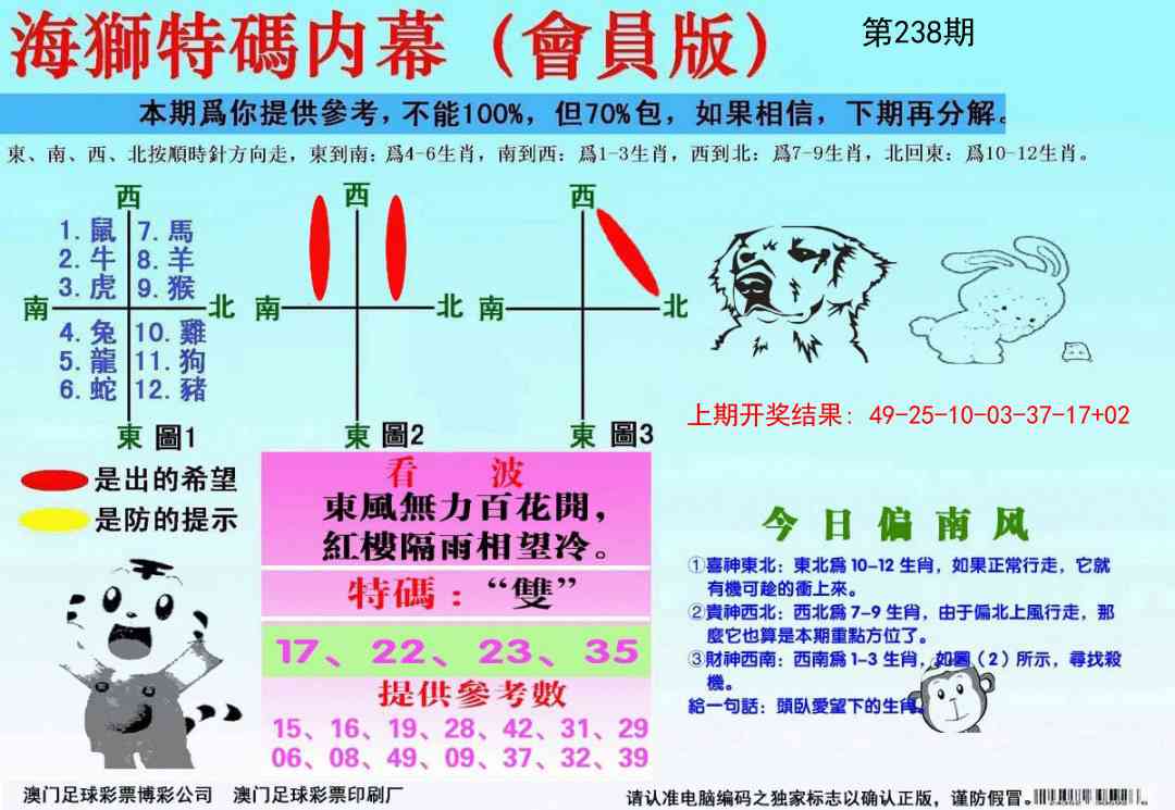 238期海狮特码会员报[图]