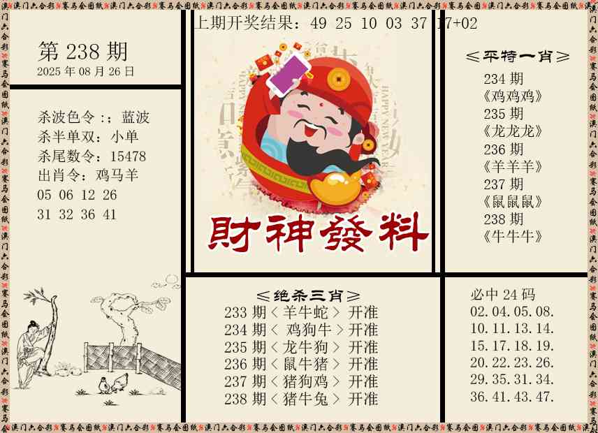 238期财神发料[图]