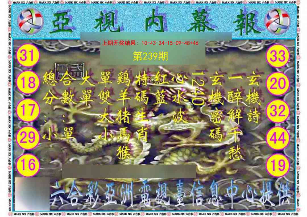 239期亚视内幕报[图]